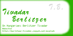 tivadar berlitzer business card